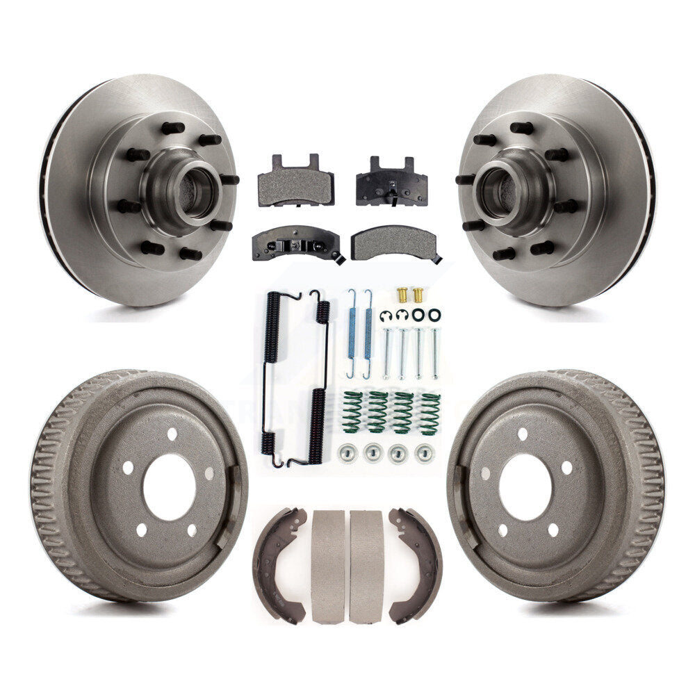 [Avant + Arrière] Kit de Disque et plaquette (céramique) de frein pour 1995-1997 GMC Yukon RWD avec DIESEL engine avec 10" Diameter K8T-102537