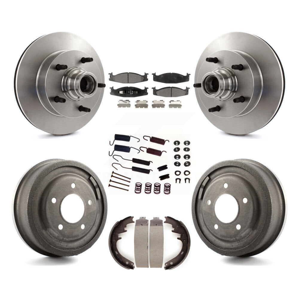 [Avant + Arrière] Kit de Disque et plaquette (céramique) de frein pour Ford F-150 E-150 Econoline K8T-102541
