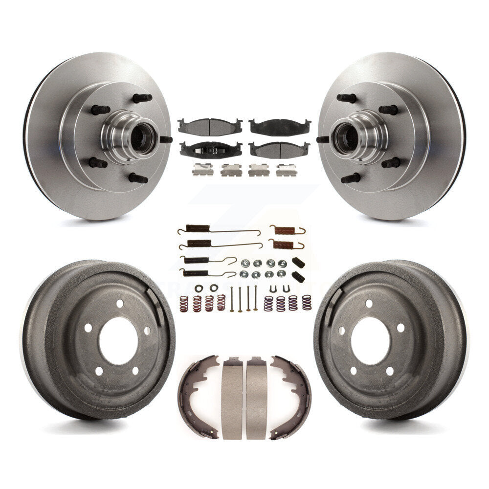 [Avant + Arrière] Kit de Disque et plaquette (céramique) de frein pour 1997-1999 Ford E-150 Econoline 2-Wheel ABS K8T-102542