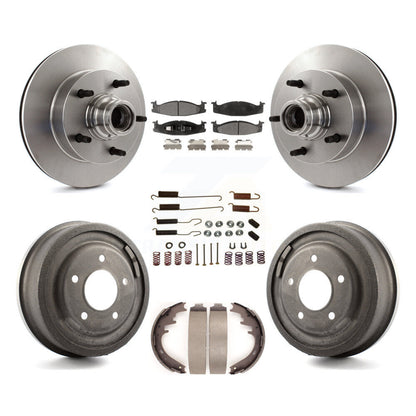 [Avant + Arrière] Kit de Disque et plaquette (céramique) de frein pour 1997-1999 Ford E-150 Econoline 2-Wheel ABS K8T-102542