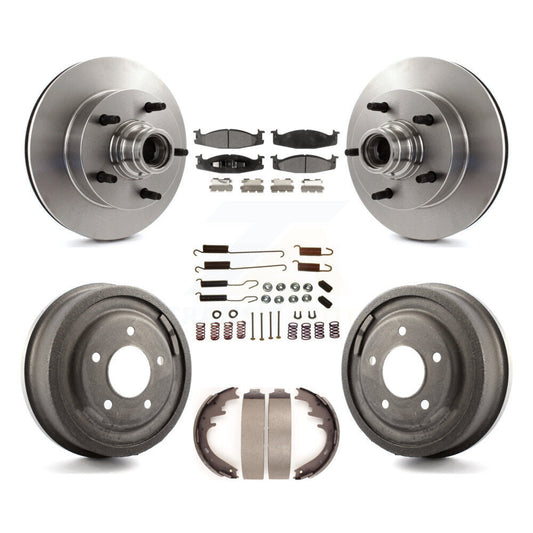 [Avant + Arrière] Kit de Disque et plaquette (céramique) de frein pour 1997-1999 Ford E-150 Econoline 2-Wheel ABS K8T-102542