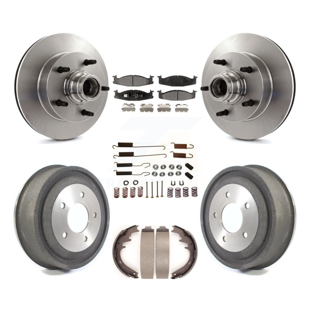 [Avant + Arrière] Kit de Disque et plaquette (céramique) de frein pour 2000-2001 Ford E-150 Econoline 2-Wheel ABS K8T-102543