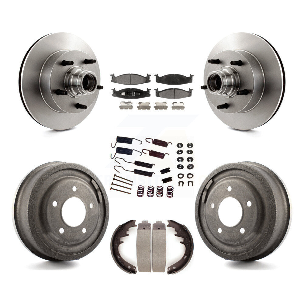 [Avant + Arrière] Kit de Disque et plaquette (céramique) de frein pour Ford E-150 Econoline Club Wagon K8T-102544