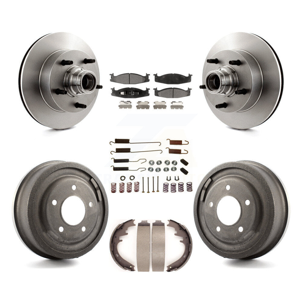 [Avant + Arrière] Kit de Disque et plaquette (céramique) de frein pour 1997-1999 Ford E-150 Econoline Club Wagon K8T-102545