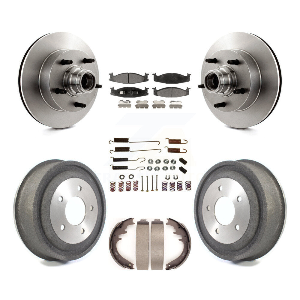 [Avant + Arrière] Kit de Disque et plaquette (céramique) de frein pour Ford E-150 Econoline Club Wagon K8T-102546