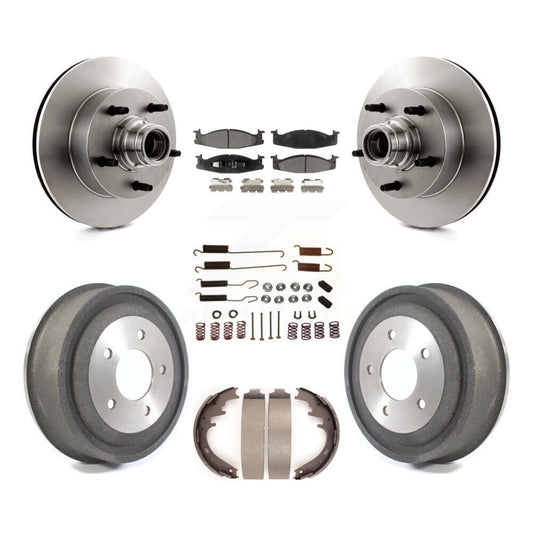 [Avant + Arrière] Kit de Disque et plaquette (céramique) de frein pour Ford E-150 Econoline Club Wagon K8T-102546