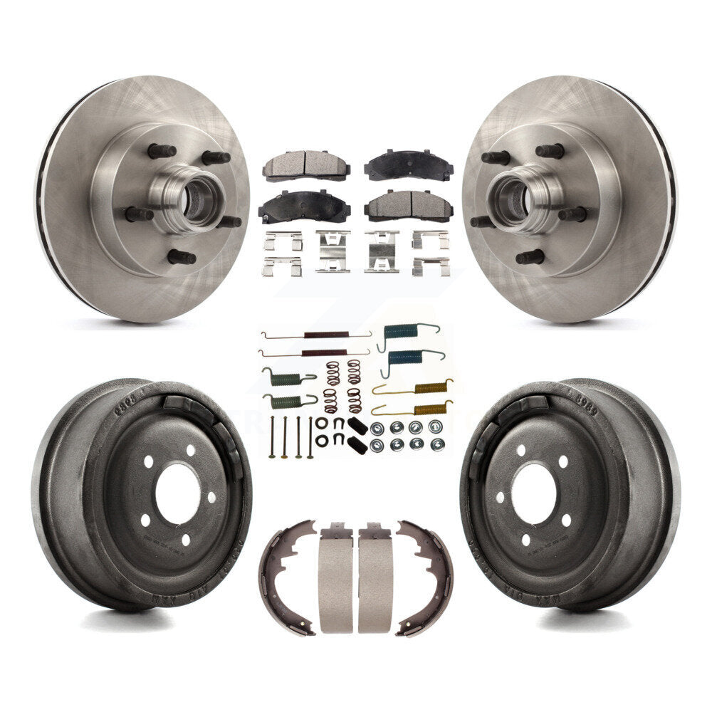 [Avant + Arrière] Kit de Disque et plaquette (céramique) de frein pour 1998-1999 Mazda B4000 RWD avec 4-Wheel ABS avec 10" Diameter K8T-102555