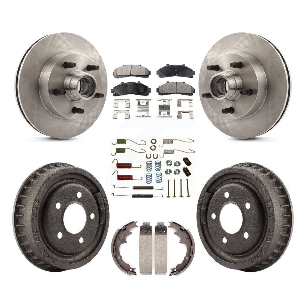 [Avant + Arrière] Kit de Disque et plaquette (céramique) de frein pour 1998-1999 Mazda B4000 RWD avec 4-Wheel ABS avec 9" Diameter K8T-102556 par Transit Auto