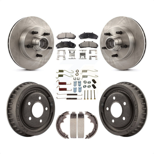 [Avant + Arrière] Kit de Disque et plaquette (céramique) de frein pour 1998-1999 Mazda B4000 RWD avec 4-Wheel ABS avec 9" Diameter K8T-102556 par Transit Auto