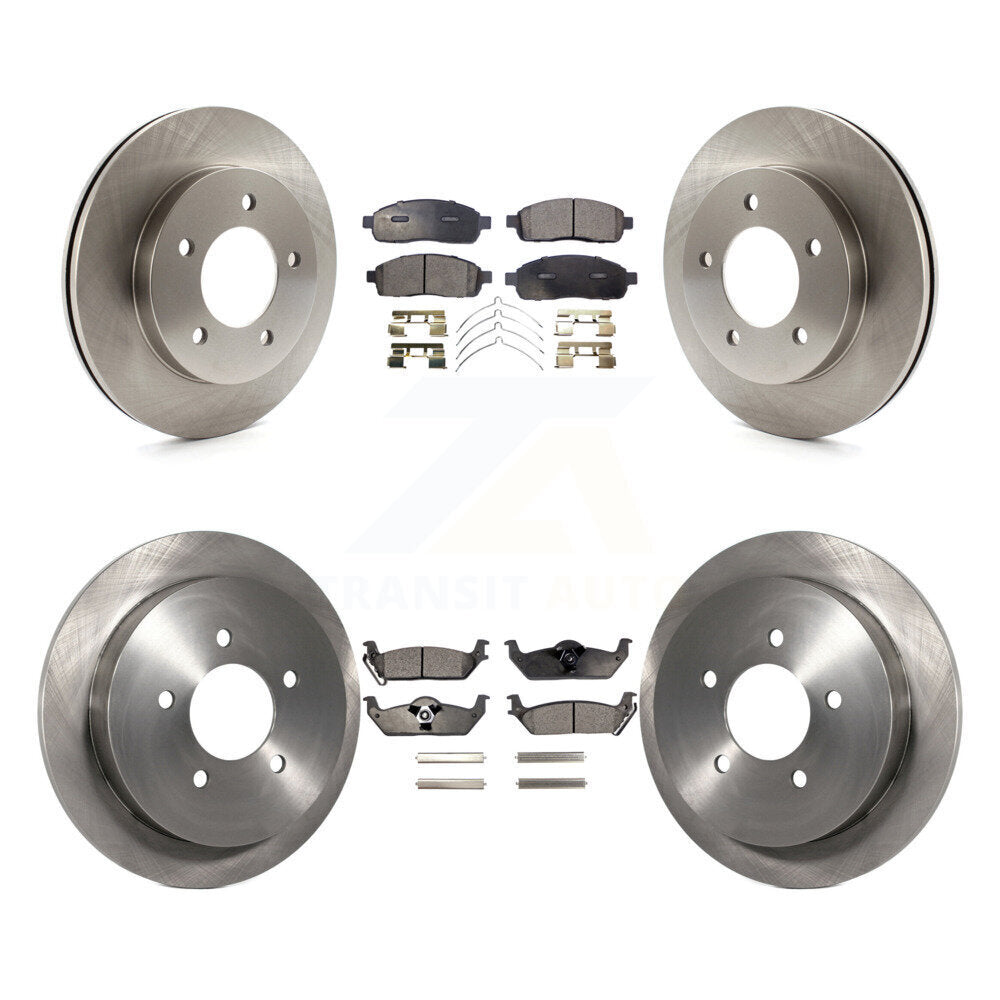 [Avant + Arrière] Kit de Disque et plaquette (céramique) de frein pour 2004 Ford F-150 4WD avec 5 Lug Wheels 11th Digit Of Vin Is C K8T-102562