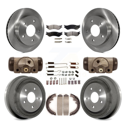 [Avant + Arrière] Kit de Disque et plaquette (céramique) de frein pour 2000-2001 Dodge Ram 1500 RWD K8T-102578