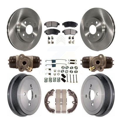 [Avant + Arrière] Kit de Disque et plaquette (céramique) de frein pour 1993-1997 Toyota Corolla Geo Prizm K8T-102598