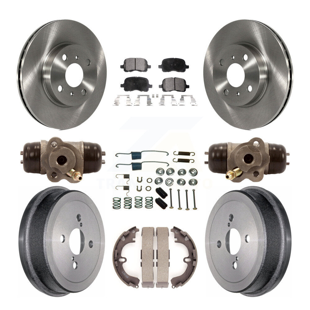 [Avant + Arrière] Kit de Disque et plaquette (céramique) de frein pour Toyota Corolla Chevrolet Prizm Non-ABS K8T-102603
