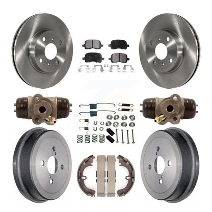 [Avant + Arrière] Kit de Disque et plaquette (céramique) de frein pour Toyota Corolla Chevrolet Prizm Non-ABS K8T-102603
