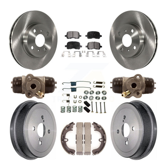 [Avant + Arrière] Kit de Disque et plaquette (céramique) de frein pour Toyota Corolla Chevrolet Prizm Non-ABS K8T-102603