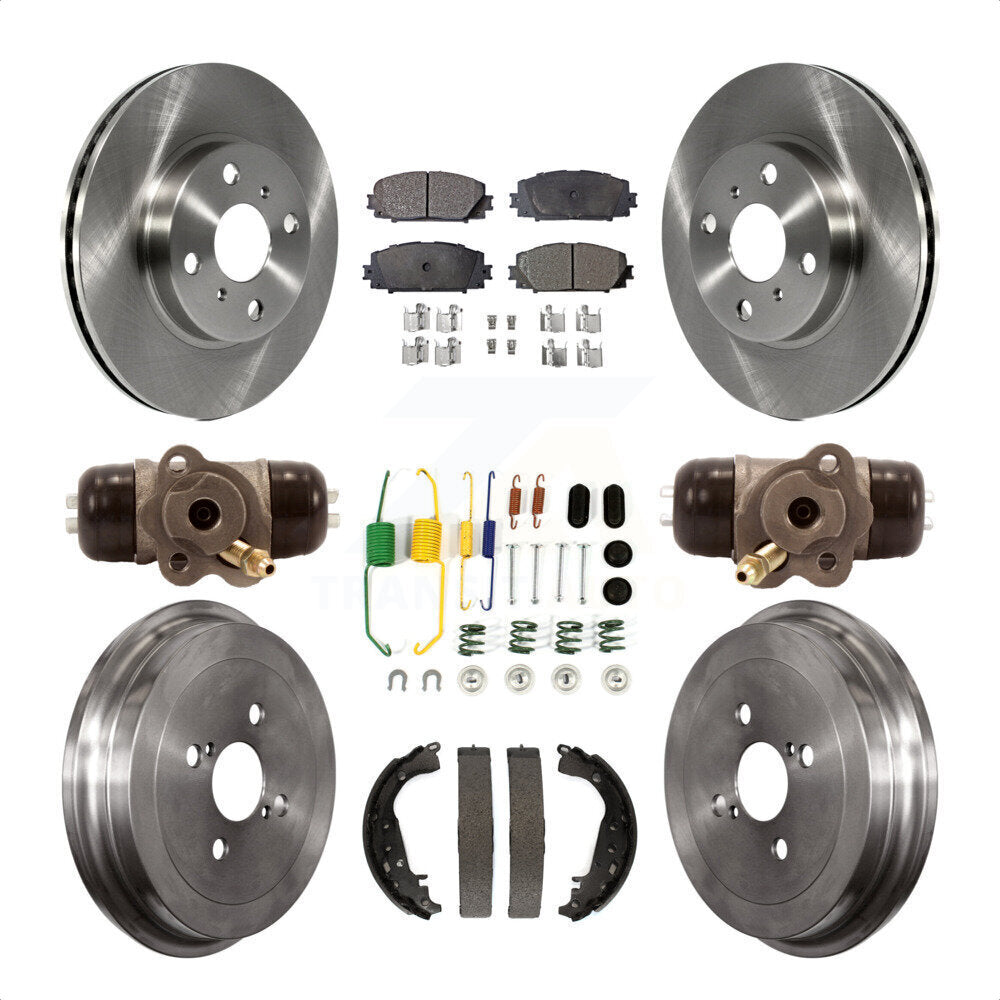 [Avant + Arrière] Kit de Disque et plaquette (céramique) de frein pour Toyota Yaris K8T-102619 par Transit Auto