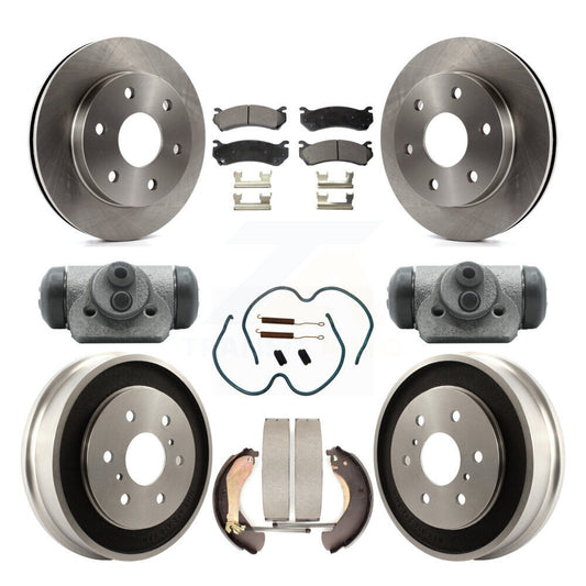 [Avant + Arrière] Kit de Disque et plaquette (céramique) de frein pour Chevrolet Silverado 1500 GMC Sierra Classic avec 6400 Lb GVW K8T-102634