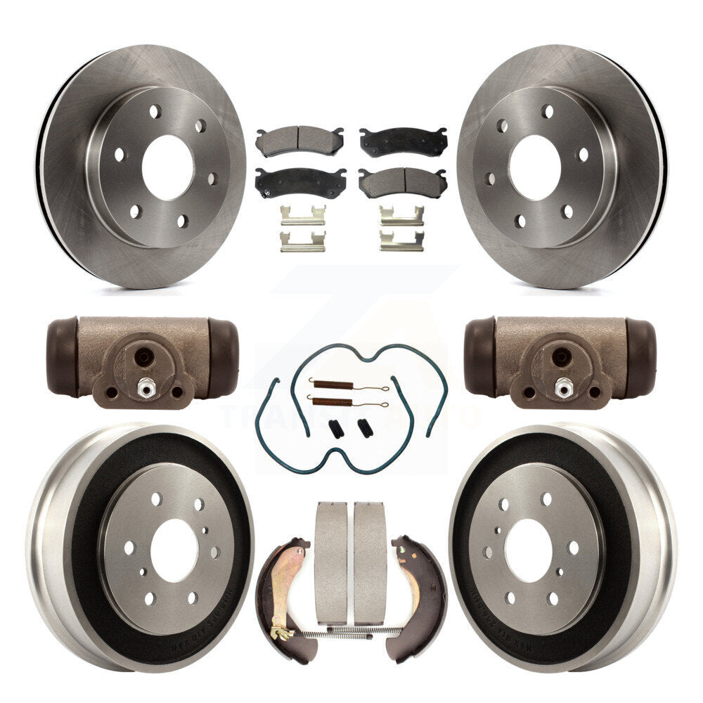 [Avant + Arrière] Kit de Disque et plaquette (céramique) de frein pour Chevrolet Silverado 1500 GMC Sierra Classic avec 7000 Lb GVW K8T-102635