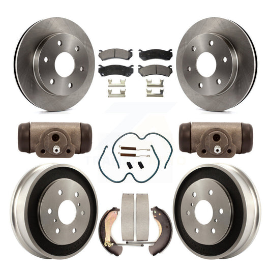 [Avant + Arrière] Kit de Disque et plaquette (céramique) de frein pour Chevrolet Silverado 1500 GMC Sierra Classic avec 7000 Lb GVW K8T-102635