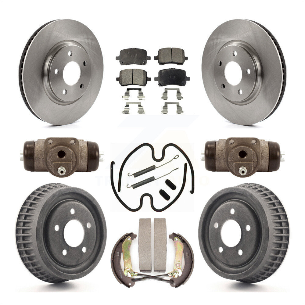 [Avant + Arrière] Kit de Disque et plaquette (céramique) de frein pour 2004 Chevrolet Malibu rear brakes avec 296mm Diameter Rotor K8T-102639 par Transit Auto