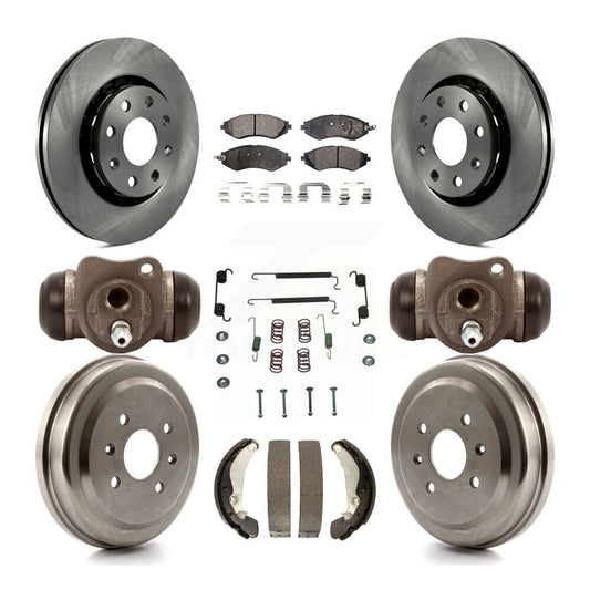 [Avant + Arrière] Kit de Disque et plaquette (céramique) de frein pour Chevrolet Aveo Spark Aveo5 Pontiac G3 Suzuki Wave Wave5 Swift+ K8T-102642
