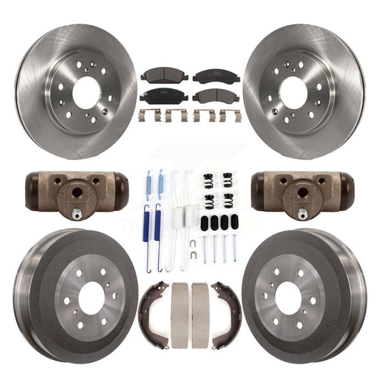 [Avant + Arrière] Kit de Disque et plaquette (céramique) de frein pour Chevrolet Silverado 1500 GMC Sierra avec 7000 Lb GVW K8T-102647