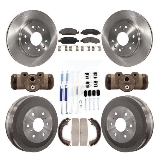 [Avant + Arrière] Kit de Disque et plaquette (céramique) de frein pour Chevrolet Silverado 1500 GMC Sierra avec 6400 Lb GVW K8T-102648