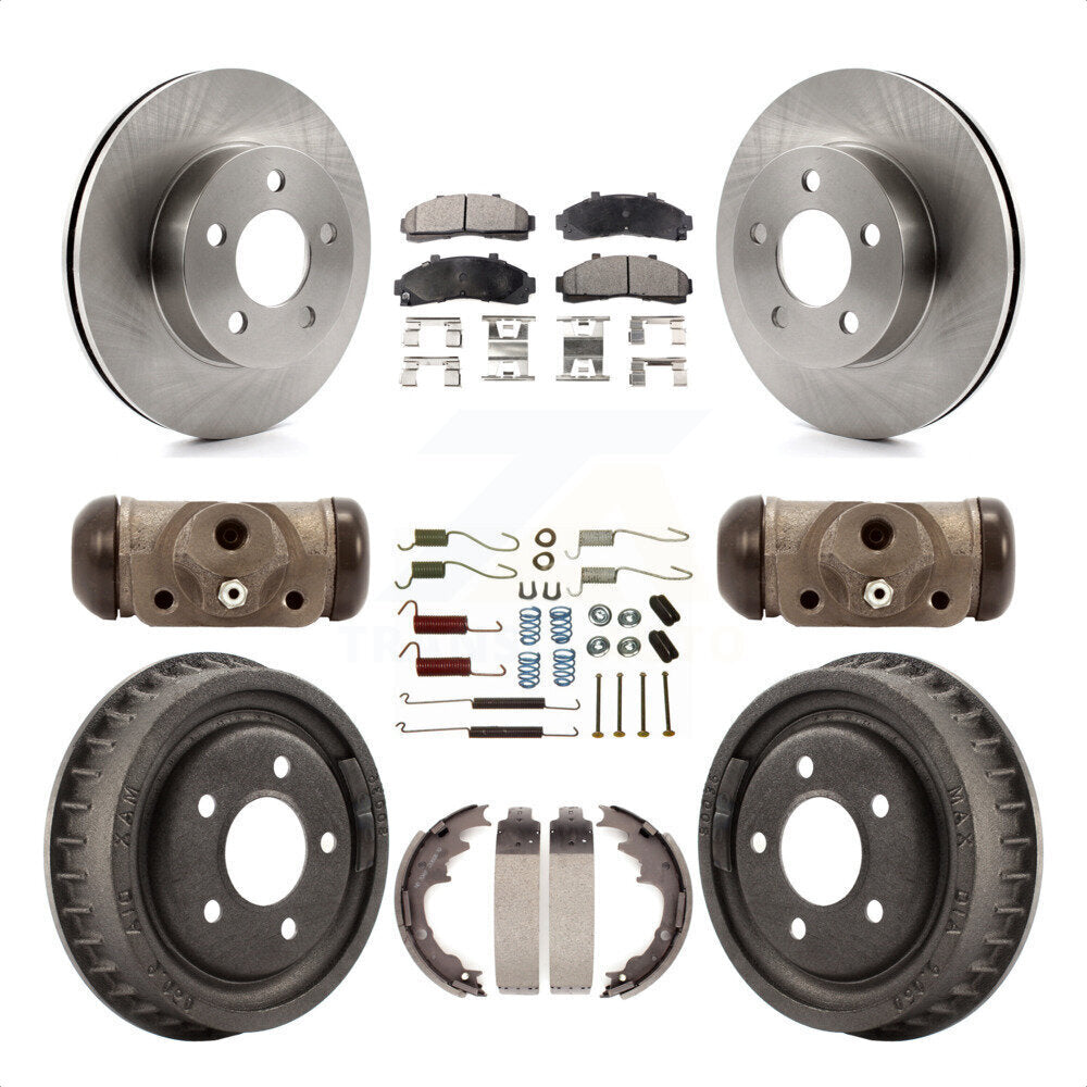 [Avant + Arrière] Kit de Disque et plaquette (céramique) de frein pour Ford Ranger Mazda B3000 B4000 avec 9" Diameter 4WD K8T-102658 par Transit Auto