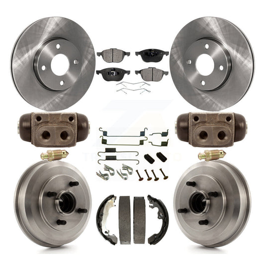 [Avant + Arrière] Kit de Disque et plaquette (céramique) de frein pour 2005-2007 Ford Focus Wheel Bearing Includes K8T-102668