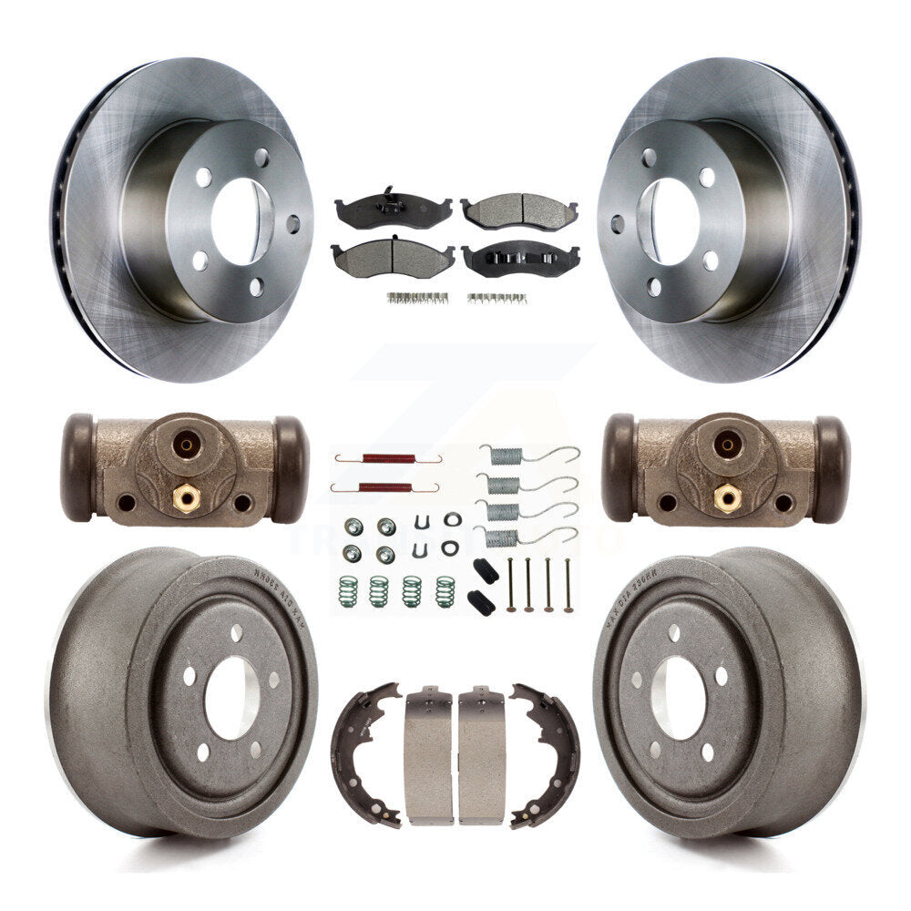 [Avant + Arrière] Kit de Disque et plaquette (céramique) de frein pour Jeep Cherokee Wrangler avec 9" Diameter K8T-102671