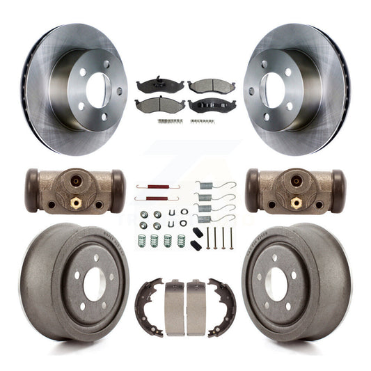 [Avant + Arrière] Kit de Disque et plaquette (céramique) de frein pour Jeep Cherokee Wrangler avec 9" Diameter K8T-102671