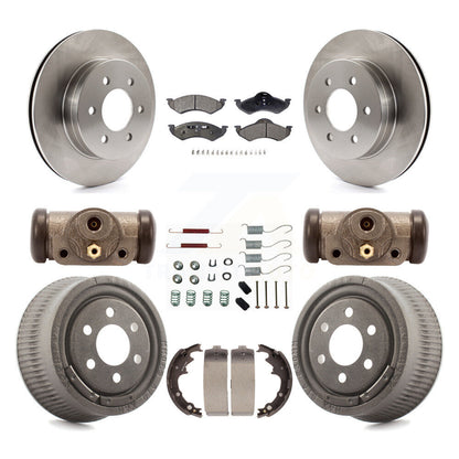 [Avant + Arrière] Kit de Disque et plaquette (céramique) de frein pour 2000-2002 Dodge Dakota avec 9" Diameter K8T-102674