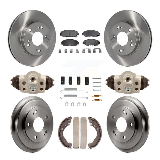 [Avant + Arrière] Kit de Disque et plaquette (céramique) de frein pour Honda Civic K8T-102712 par Transit Auto