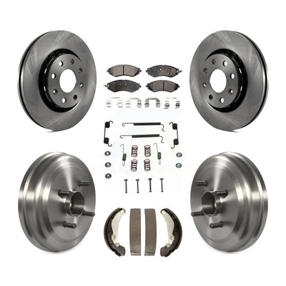 [Avant + Arrière] Kit de Disque et plaquette (céramique) de frein pour Chevrolet Aveo Aveo5 Pontiac G3 Wave Wave5 avec Hub Assembly K8T-102746
