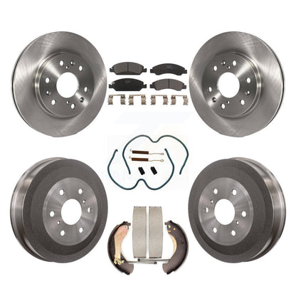 [Avant + Arrière] Kit de Disque et plaquette (céramique) de frein pour 2009 Chevrolet Silverado 1500 GMC Sierra Except Vehicles Using Hold Down Pins K8T-102751