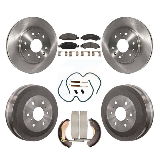 [Avant + Arrière] Kit de Disque et plaquette (céramique) de frein pour 2009 Chevrolet Silverado 1500 GMC Sierra Except Vehicles Using Hold Down Pins K8T-102751