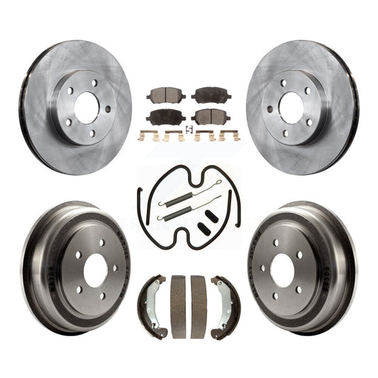 [Avant + Arrière] Kit de Disque et plaquette (céramique) de frein pour 2007 Chevrolet Cobalt LT LTZ LS avec 5 Lug Wheels K8T-102753