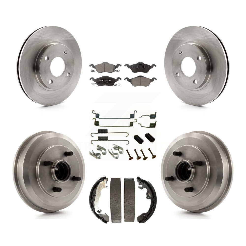 [Avant + Arrière] Kit de Disque et plaquette (céramique) de frein pour Ford Focus Wheel Bearing Includes K8T-102762