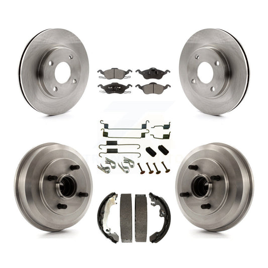 [Avant + Arrière] Kit de Disque et plaquette (céramique) de frein pour Ford Focus Wheel Bearing Includes K8T-102762