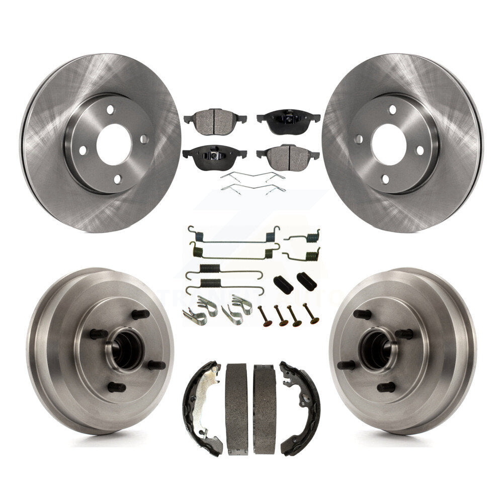 [Avant + Arrière] Kit de Disque et plaquette (céramique) de frein pour 2005-2007 Ford Focus Wheel Bearing Includes K8T-102767