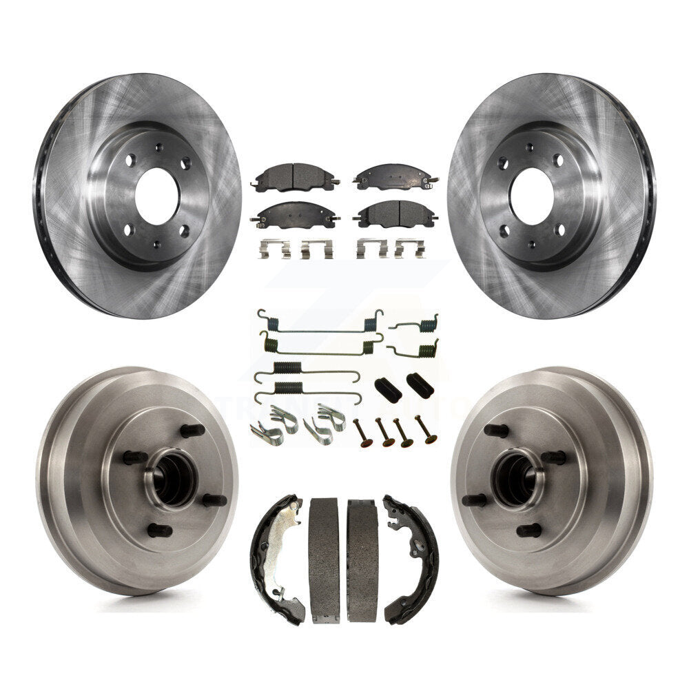 [Avant + Arrière] Kit de Disque et plaquette (céramique) de frein pour 2008 Ford Focus Wheel Bearing Includes K8T-102768