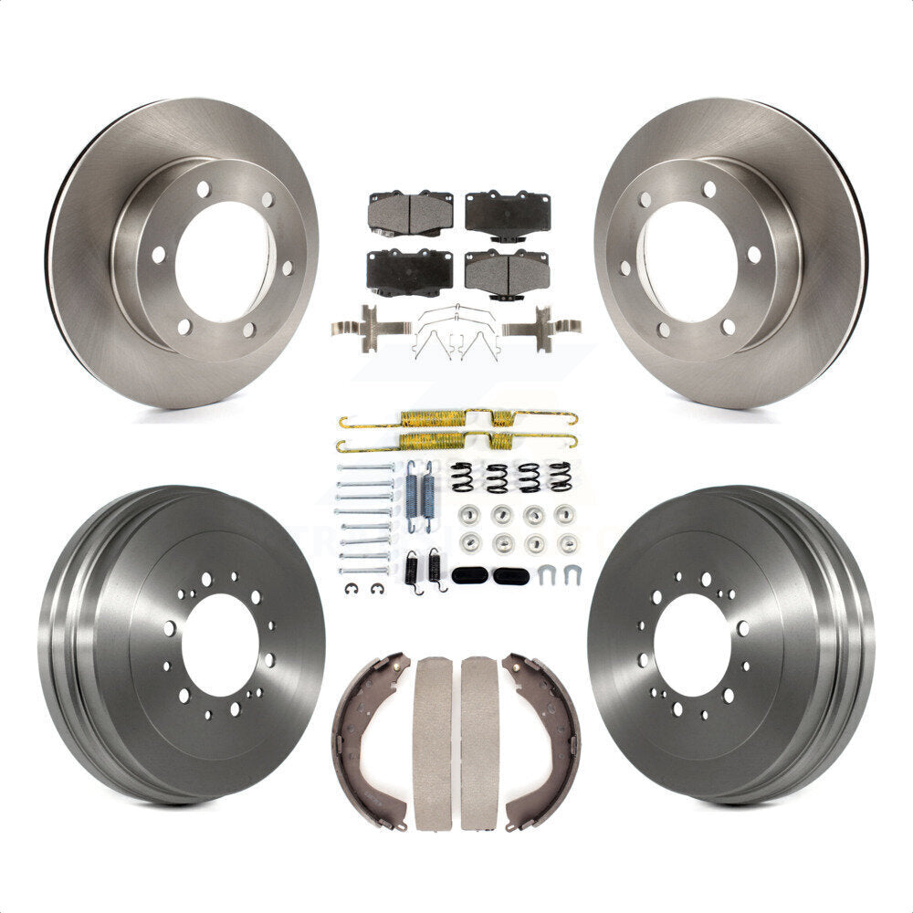 [Avant + Arrière] Kit de Disque et plaquette (céramique) de frein pour 2004 Toyota Tacoma 4WD avec 6 Lug Wheels K8T-102799 par Transit Auto