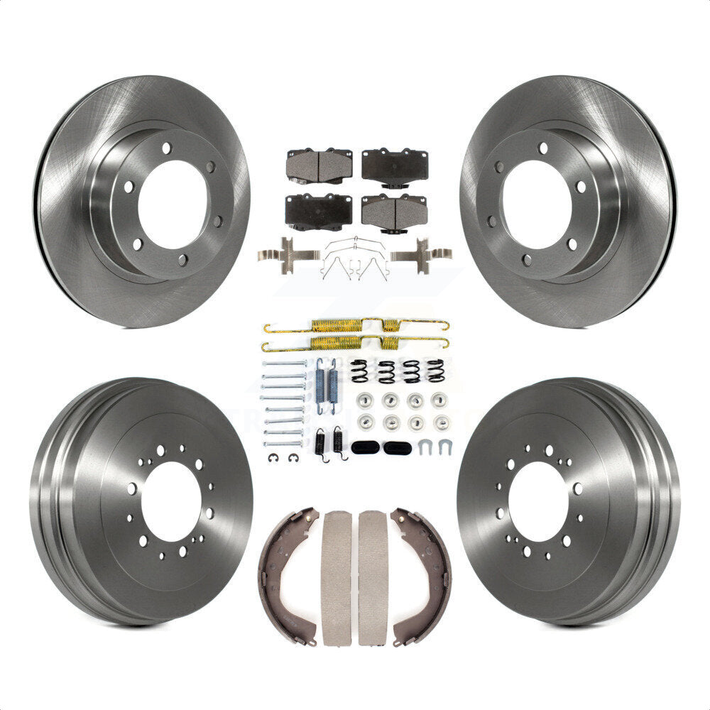 [Avant + Arrière] Kit de Disque et plaquette (céramique) de frein pour 2004 Toyota Tacoma 4WD avec 6 Lug Wheels K8T-102803 par Transit Auto