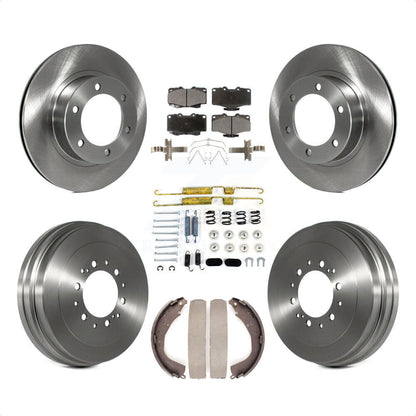 [Avant + Arrière] Kit de Disque et plaquette (céramique) de frein pour 2004 Toyota Tacoma 4WD avec 6 Lug Wheels K8T-102803 par Transit Auto
