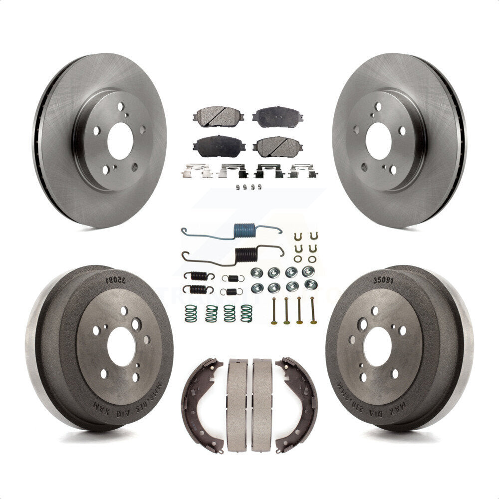 [Avant + Arrière] Kit de Disque et plaquette (céramique) de frein pour 2005 Toyota Camry SE XLE Vehicles Manufactured In USA K8T-102823 par Transit Auto