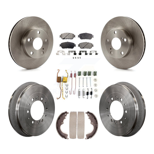 [Avant + Arrière] Kit de Disque et plaquette (céramique) de frein pour 2015 Toyota Tacoma 4WD avec 5 Lug Wheels K8T-102829