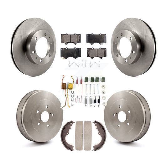 [Avant + Arrière] Kit de Disque et plaquette (céramique) de frein pour 2015 Toyota Tacoma RWD avec 6 Lug Wheels K8T-102833