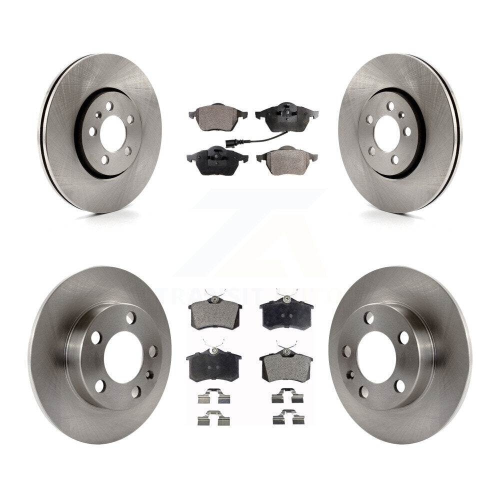 [Avant + Arrière] Kit de Disque et plaquette (céramique) de frein pour 2007-2010 Volkswagen Beetle avec 288mm Diameter Rotor K8T-102863
