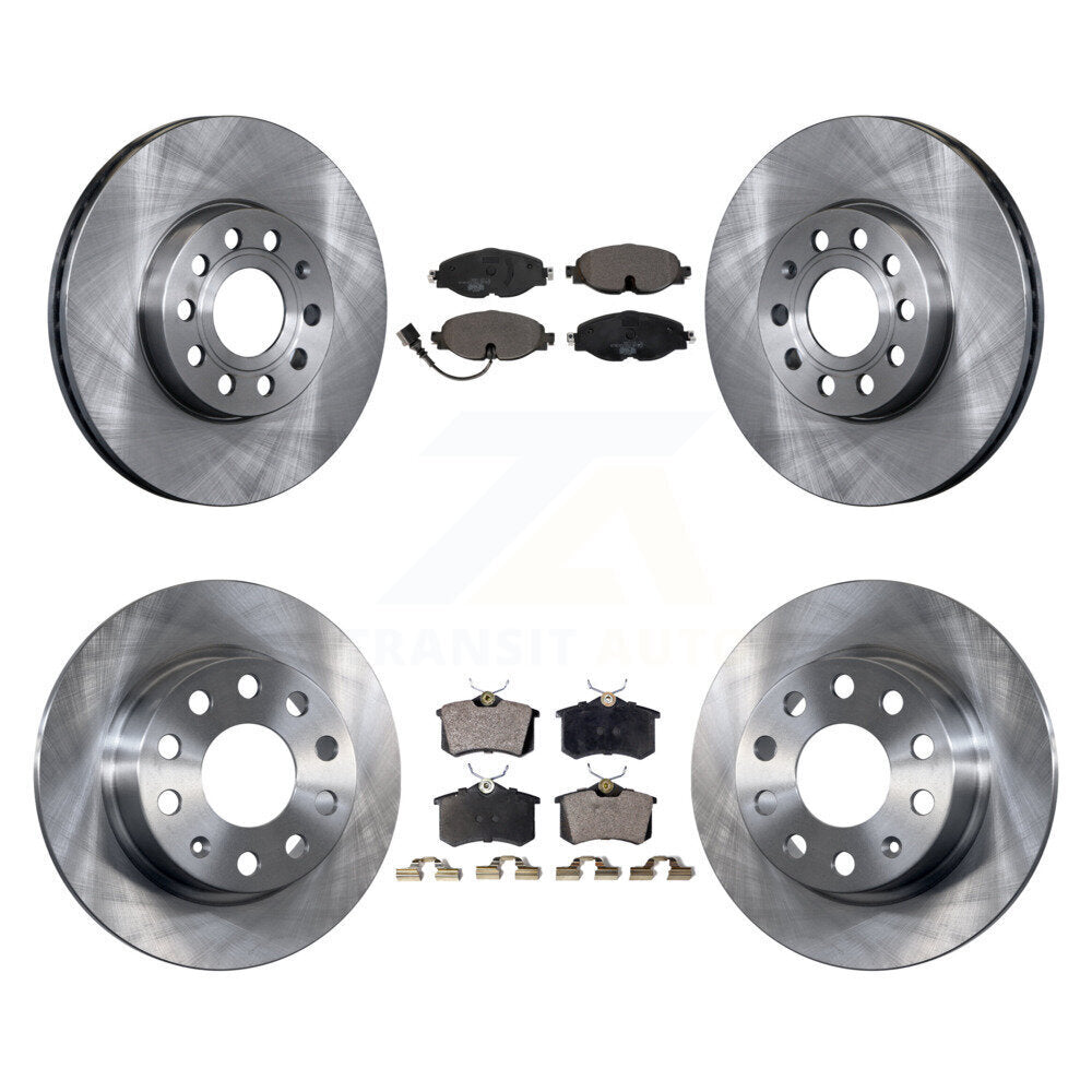 [Avant + Arrière] Kit de Disque et plaquette (céramique) de frein pour 2015 Volkswagen Golf SportWagen TDI SE SEL Highline Comfortline Trendline S K8T-102876