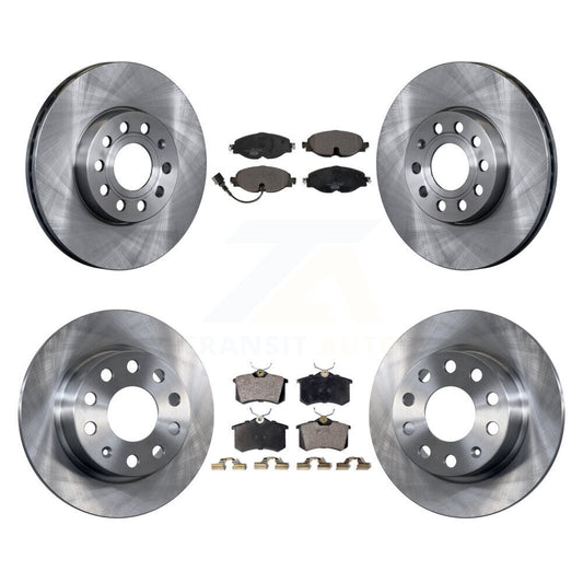 [Avant + Arrière] Kit de Disque et plaquette (céramique) de frein pour 2015 Volkswagen Golf SportWagen TDI SE SEL Highline Comfortline Trendline S K8T-102876
